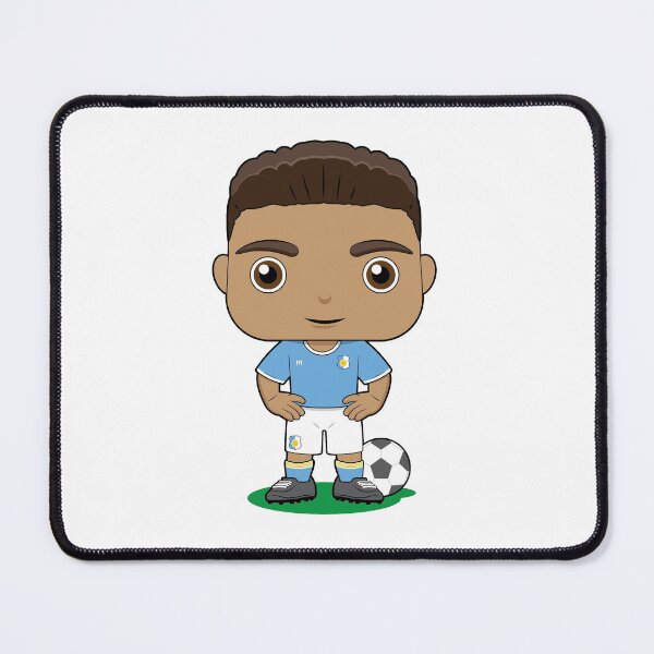 Item preview, Cute soccer boy player design in sky blue kit designed and sold by essjaydesigns.