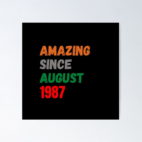 Item preview, Amazing Since August 1987 designed and sold by melshirt-shop.
