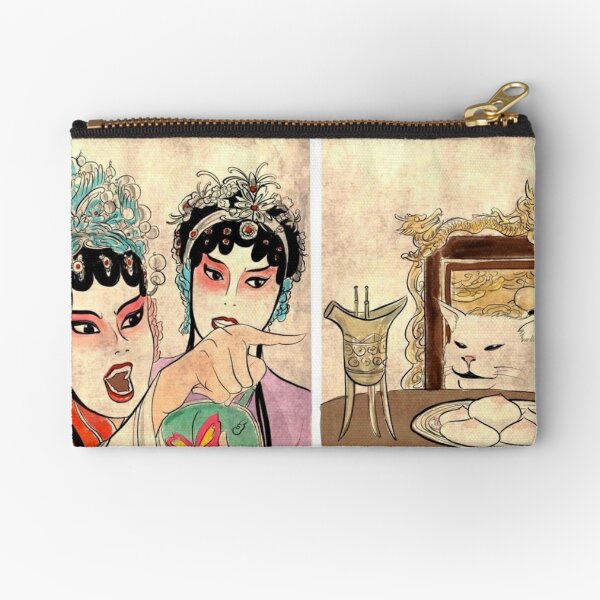 Women Genuine Leather Wallet Pink Japan Abstract Painting Woman Face Fan  Print Long Wallet Clutch Purse with Zipper