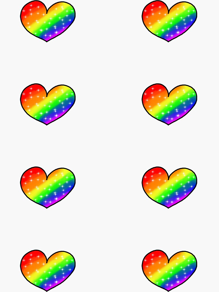 "Rainbow Hearts Sticker Pack" Sticker for Sale by childsheartllc