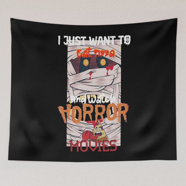 Item preview, I Just Want To Eat Pizza And Watch Horror Movies! - I Just Want To Eat Pizza And Watch Horror Movies- Eat Pizza and Play Games designed and sold by SoffyLee586.