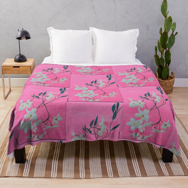 Item preview, White Blossom on pink designed and sold by Ruth Breen Artwork .