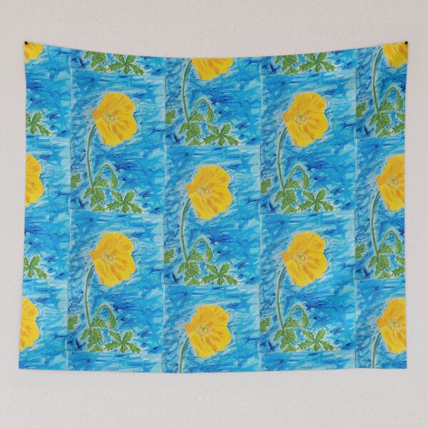 Aperçu de l'œuvre Fleurs de pavot arctique jaune créée et vendue par Ruth Breen Artwork .
