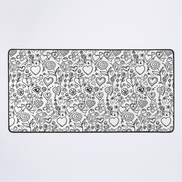 Item preview, Black and white flowers and hearts, valentines day designed and sold by Olga Lashko.