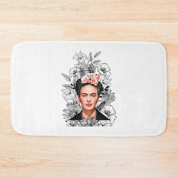Item preview, Kahlo black and white flowers art designed and sold by StaleyPatricia.