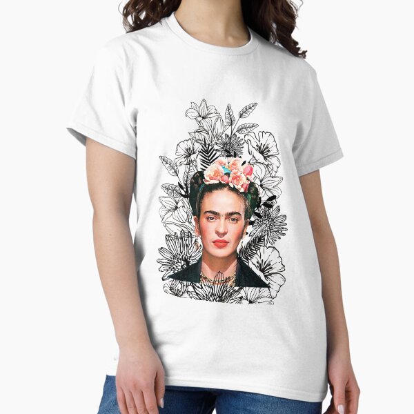 Item preview, Kahlo black and white flowers art designed and sold by StaleyPatricia.