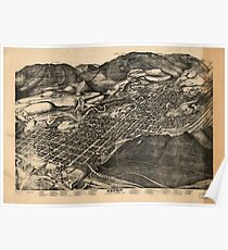 Vintage Pictorial Map of Aspen Colorado (1893) Poster