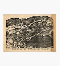 Vintage Pictorial Map of Aspen Colorado (1893) Photographic Print
