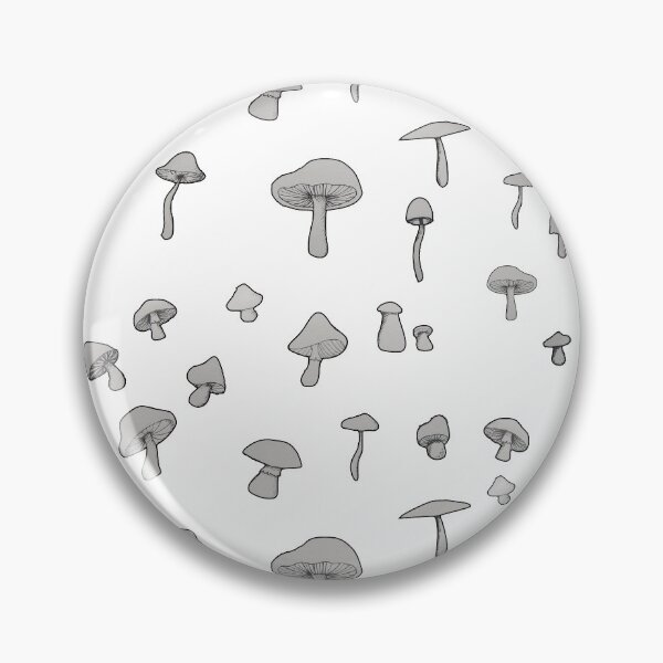 Item preview, simple monochrome mushroom pattern designed and sold by -Lily-Anne-.