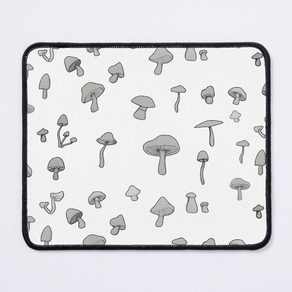 Item preview, simple monochrome mushroom pattern designed and sold by -Lily-Anne-.