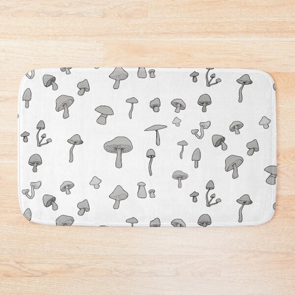 Item preview, simple monochrome mushroom pattern designed and sold by -Lily-Anne-.