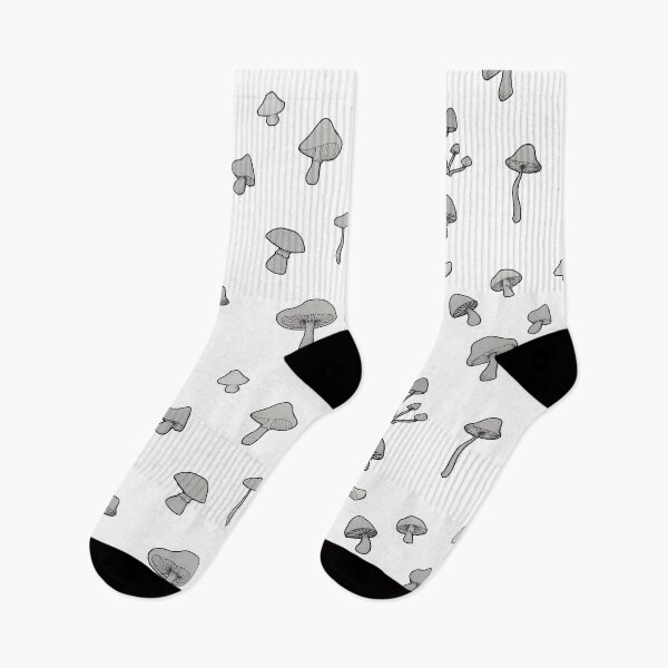 Item preview, simple monochrome mushroom pattern designed and sold by -Lily-Anne-.