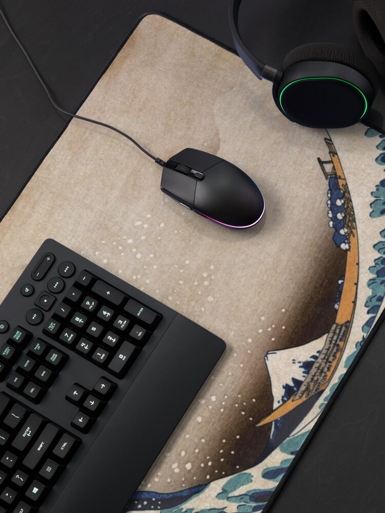 Thumbnail 4 of 5, Mouse Pad, The Great Wave off Kanagawa designed and sold by VintageArchive.