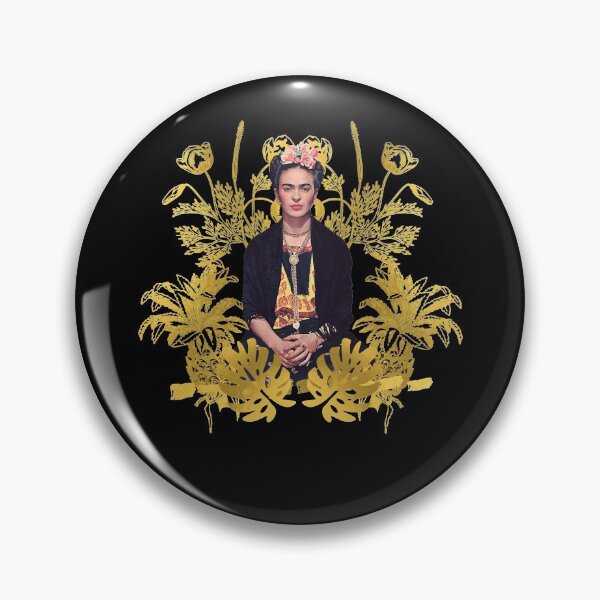 Item preview, Kahlo golden flowers art designed and sold by StaleyPatricia.