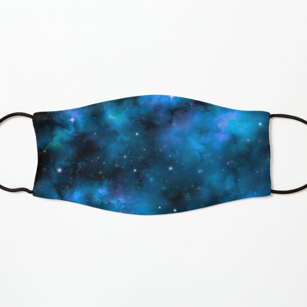 Turquoise Space Dust Nebula Kids Mask
