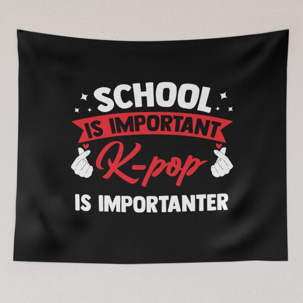 Item preview, School is important K-Pop is importanter K-Pop Pullover Hoodie designed and sold by JethroShop.