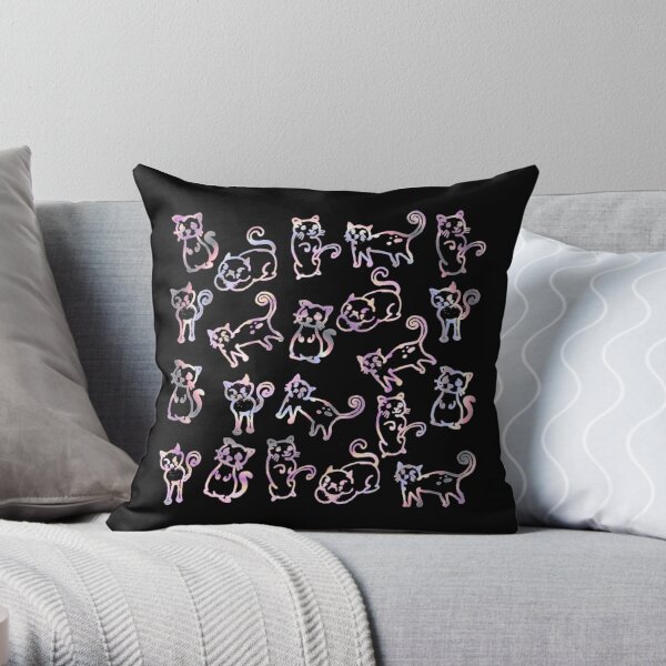 Cats attack Throw Pillow
