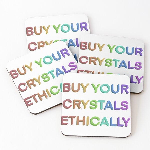 Artikelvorschau, „Kaufen Sie Ihre Kristalle ethisch“ RAINBOW Text entworfen und verkauft von EKLs-Shop.