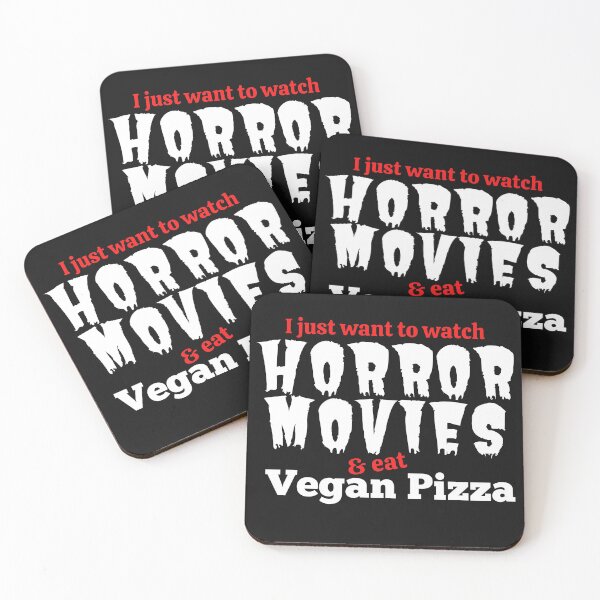 Item preview, I just want to watch Horror Movies and eat Vegan Pizza designed and sold by Vegginitup.