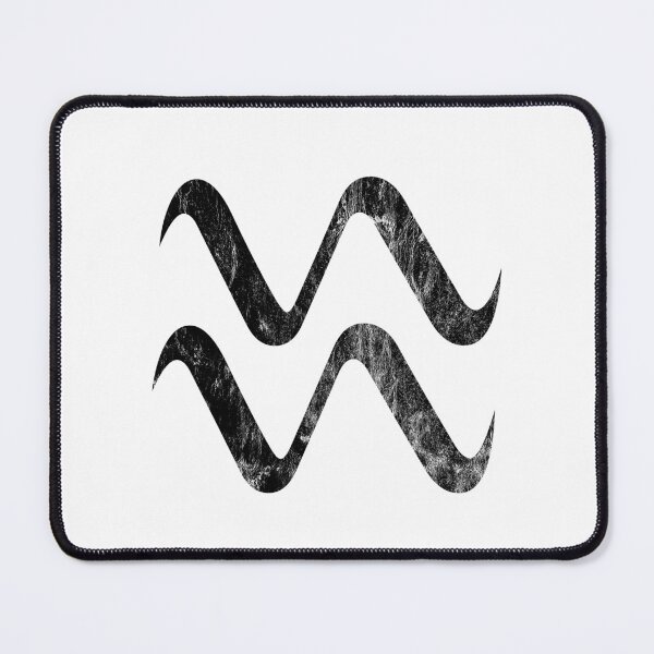 Item preview, Aquarius Zodiac Horoscope in Distressed Black Design designed and sold by Bumblefuzzies.