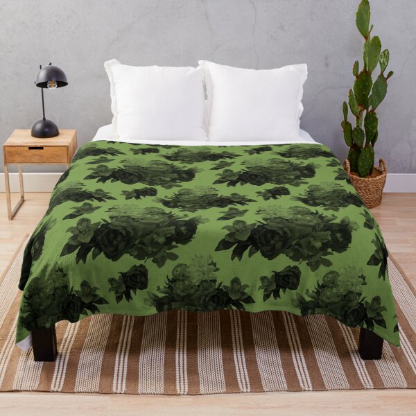 Item preview, Moody Flowers Green Repeat 5748 designed and sold by Art in My Loft.