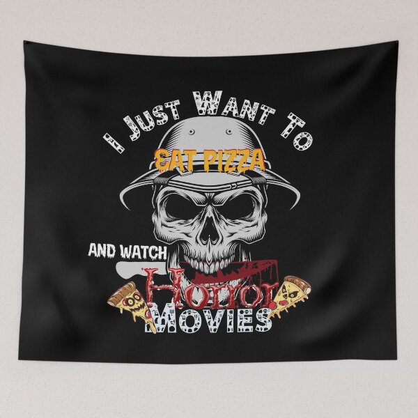 Item preview, I Just Want To Eat Pizza And Watch Horror Movies! - I Just Want To Eat Pizza And Watch Horror Movies- Eat Pizza and Play Games designed and sold by SoffyLee586.