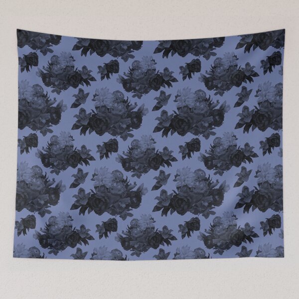Item preview, Moody Flowers Blue Repeat 5748 designed and sold by Art in My Loft.