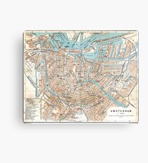 Vintage Map of Amsterdam (1905) Metallbild