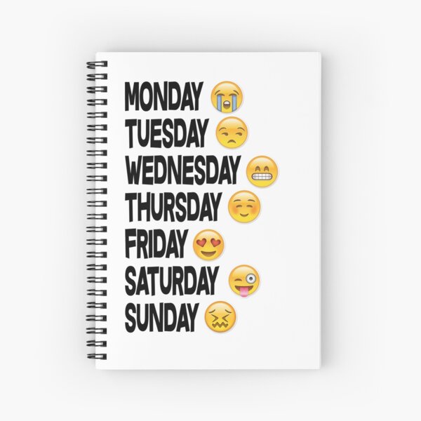 Vista previa del artículo con la obra «EMOJI DÍAS DE LA SEMANA», diseñado y vendido por Ben Robertson.