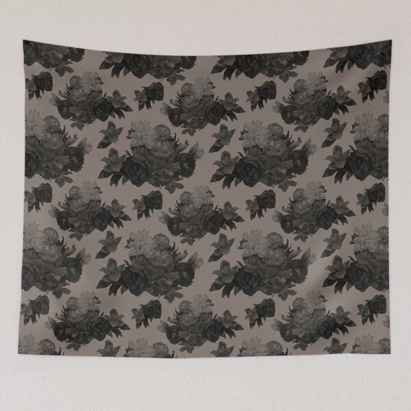 Item preview, Moody Flowers Warm Grey Repeat 5748 designed and sold by Art in My Loft.