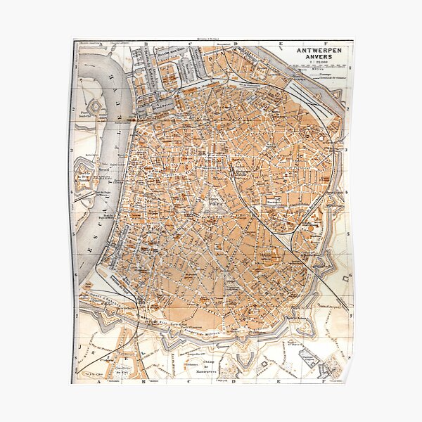 Antwerp Map Posters Redbubble
