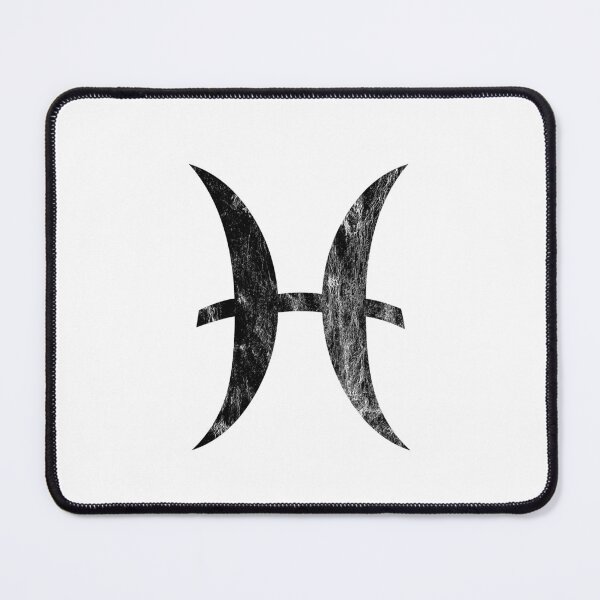 Item preview, Pisces Zodiac Horoscope in Distressed Black Design designed and sold by Bumblefuzzies.