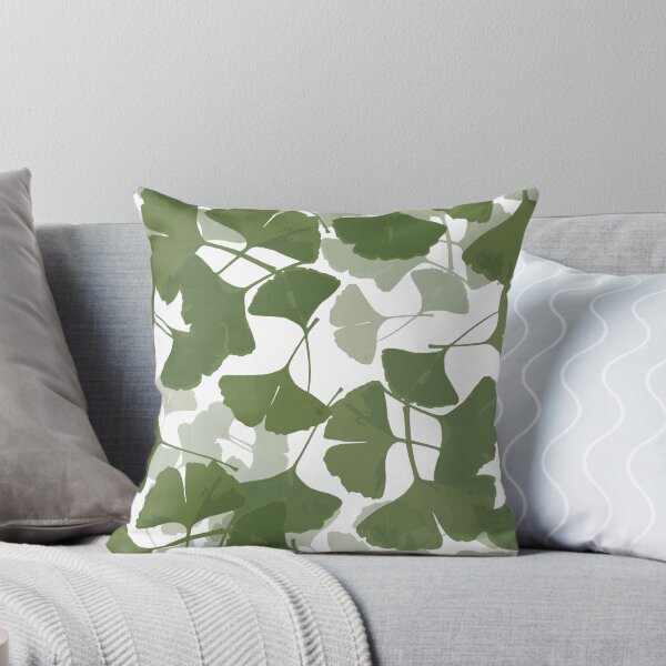 Ginkgo Leaves Throw Pillow