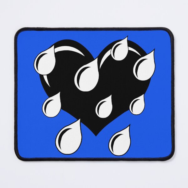 Item preview, Weeping Heart in Black and White (blue background) designed and sold by RawSunArt.