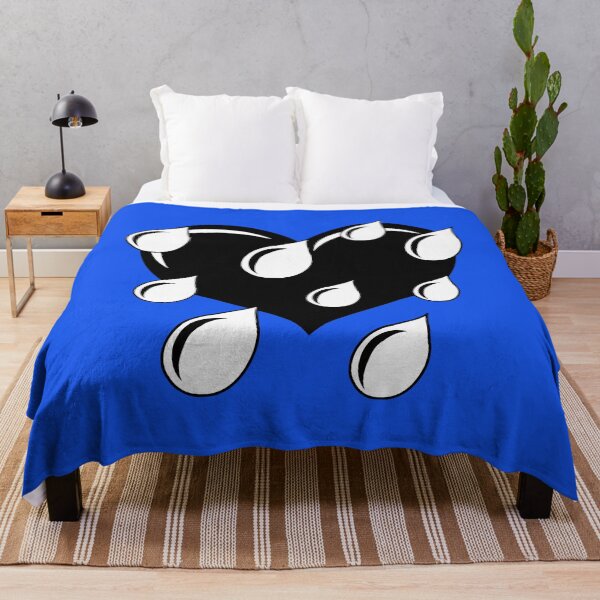 Item preview, Weeping Heart in Black and White (blue background) designed and sold by RawSunArt.