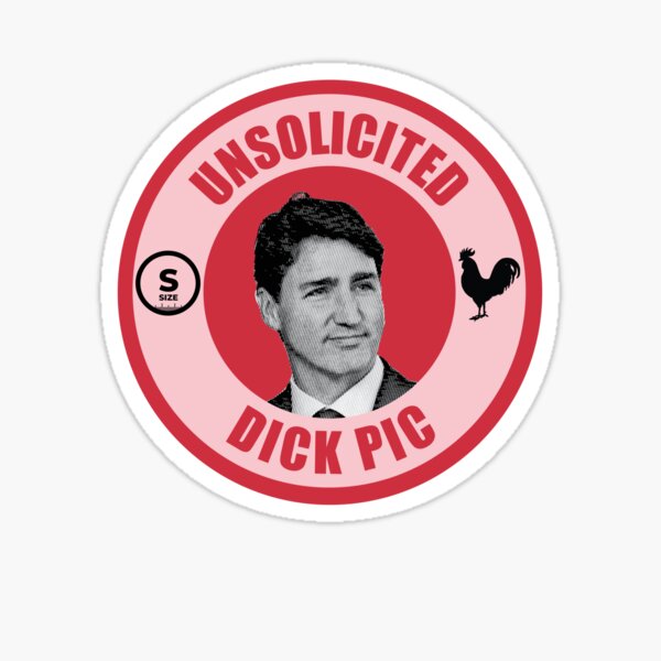 Dick Pic non sollicité - Trudeau Humour Sticker