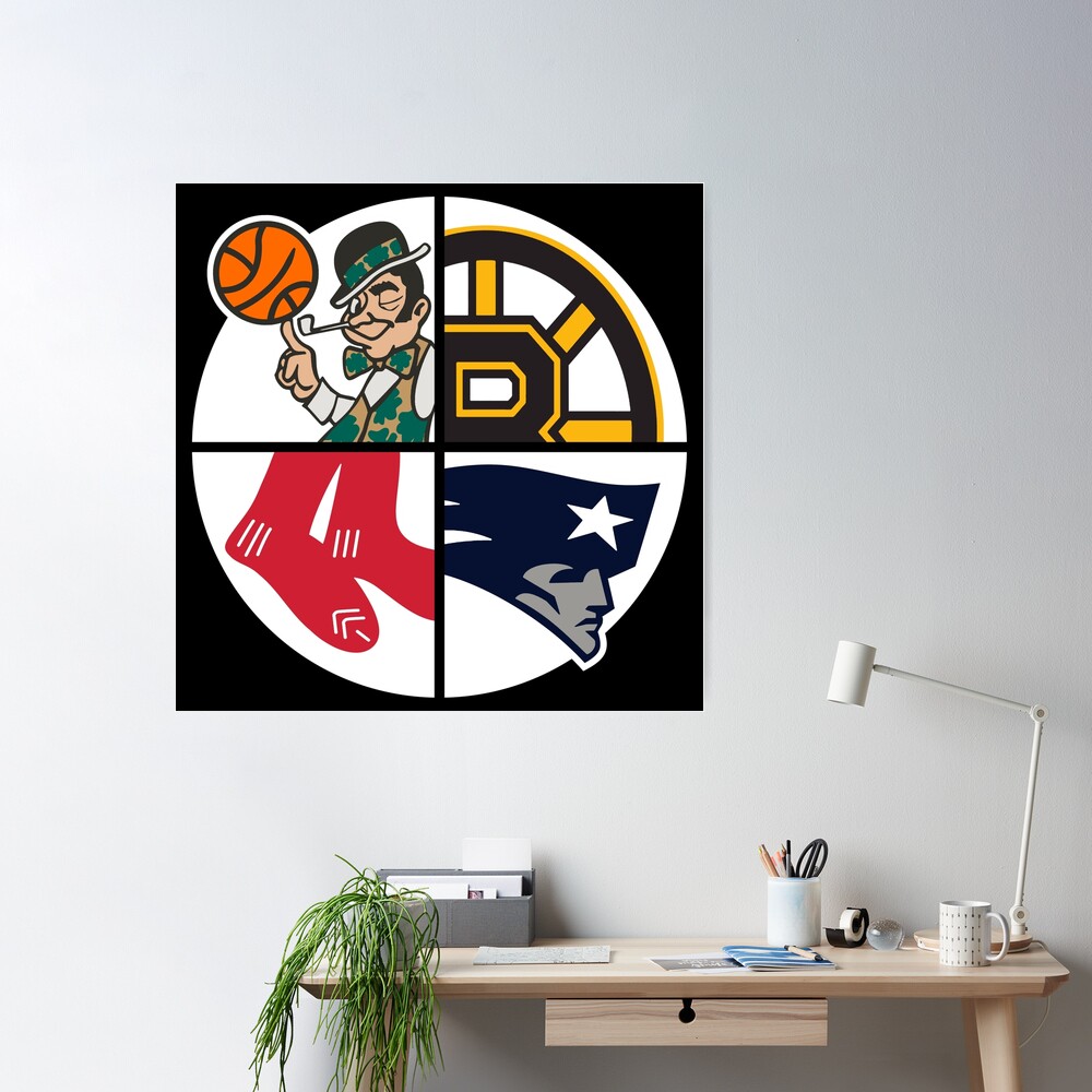 Boston Sports Teams Poster, Boston Celtics, New England Patriots, Boston  Bruins, Boston Red Sox