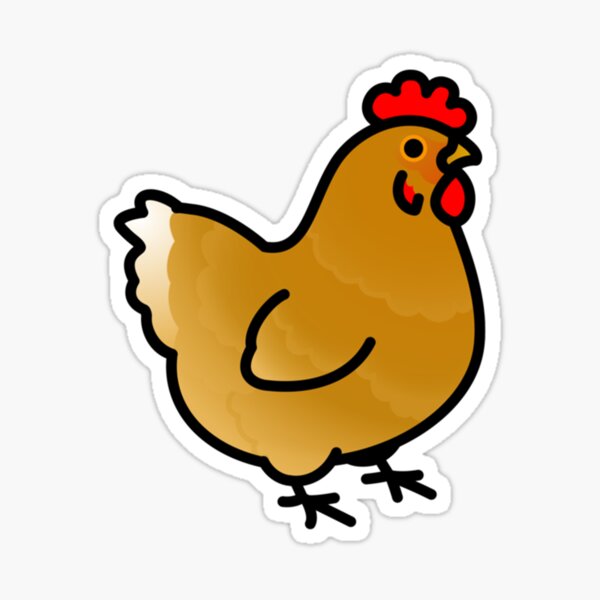 "Chubby Chicken" Sticker by mcneillhupton Redbubble