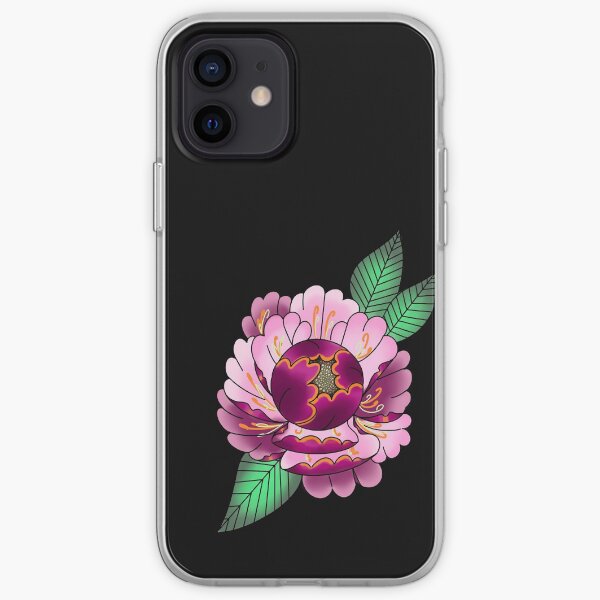 Single pink peony iPhone Soft Case