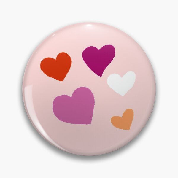 Item preview, subtle lesbian pride hearts designed and sold by -Sushii-.