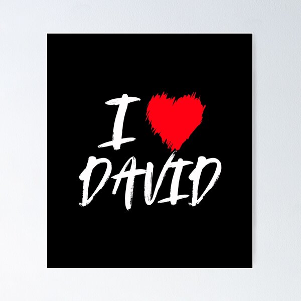 Item preview, I Love David Son Dad Husband Boyfriend Grandson Red Heart designed and sold by teatordena.