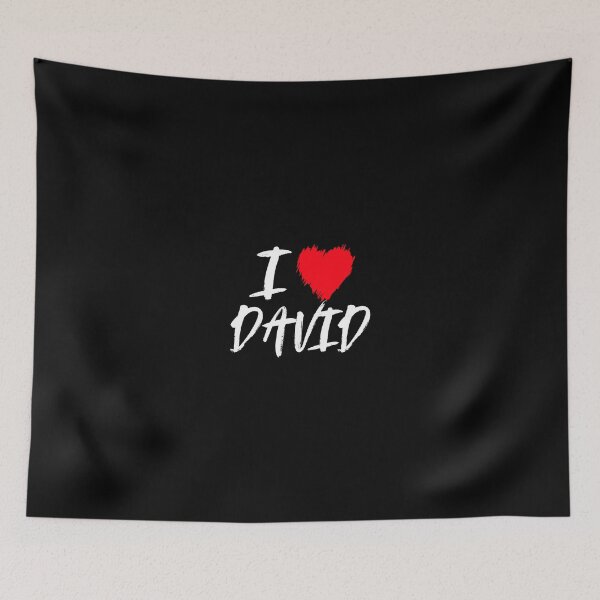 Item preview, I Love David Son Dad Husband Boyfriend Grandson Red Heart designed and sold by teatordena.