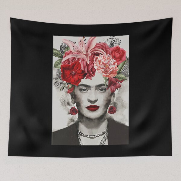 Item preview, Frida with flowers crown designed and sold by WinnGregTillie.