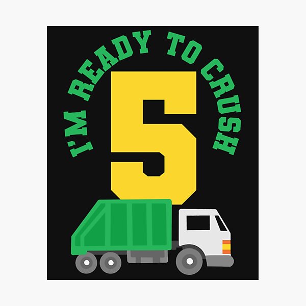 Item preview, 5th Birthday Garbage Truck designed and sold by newtmcknz.