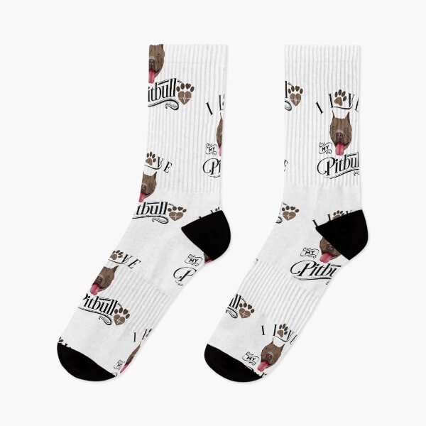 Item preview, I love my pit bull- pitbull Dog designed and sold by Designs Of all kinds.