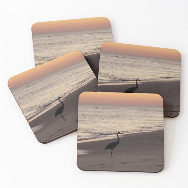 Item preview, Great Blue Heron on the Beach at Sunset designed and sold by Sharonmobile.