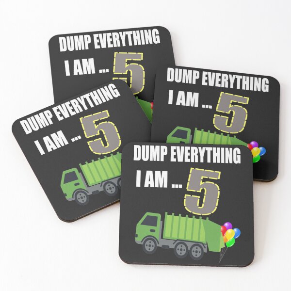 Item preview, Garbage Truck Dump Truck 5th Birthday designed and sold by newtmcknz.