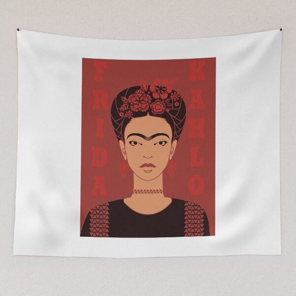Item preview, Kahlo red background designed and sold by WinnGregTillie.