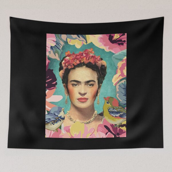 Item preview, Frida with bird and flowers designed and sold by WinnGregTillie.