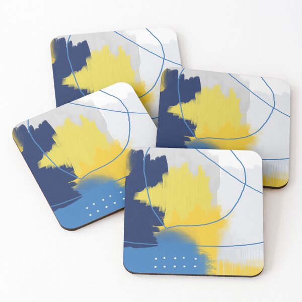 Item preview, Sunny Abstract in yellow and blue designed and sold by UrbanEpiphany.